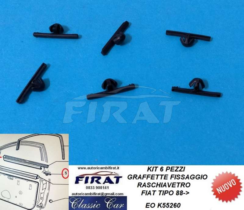 GRAFFETTE FISSAGGIO RASCHIAVETRO FIAT TIPO (K55260)